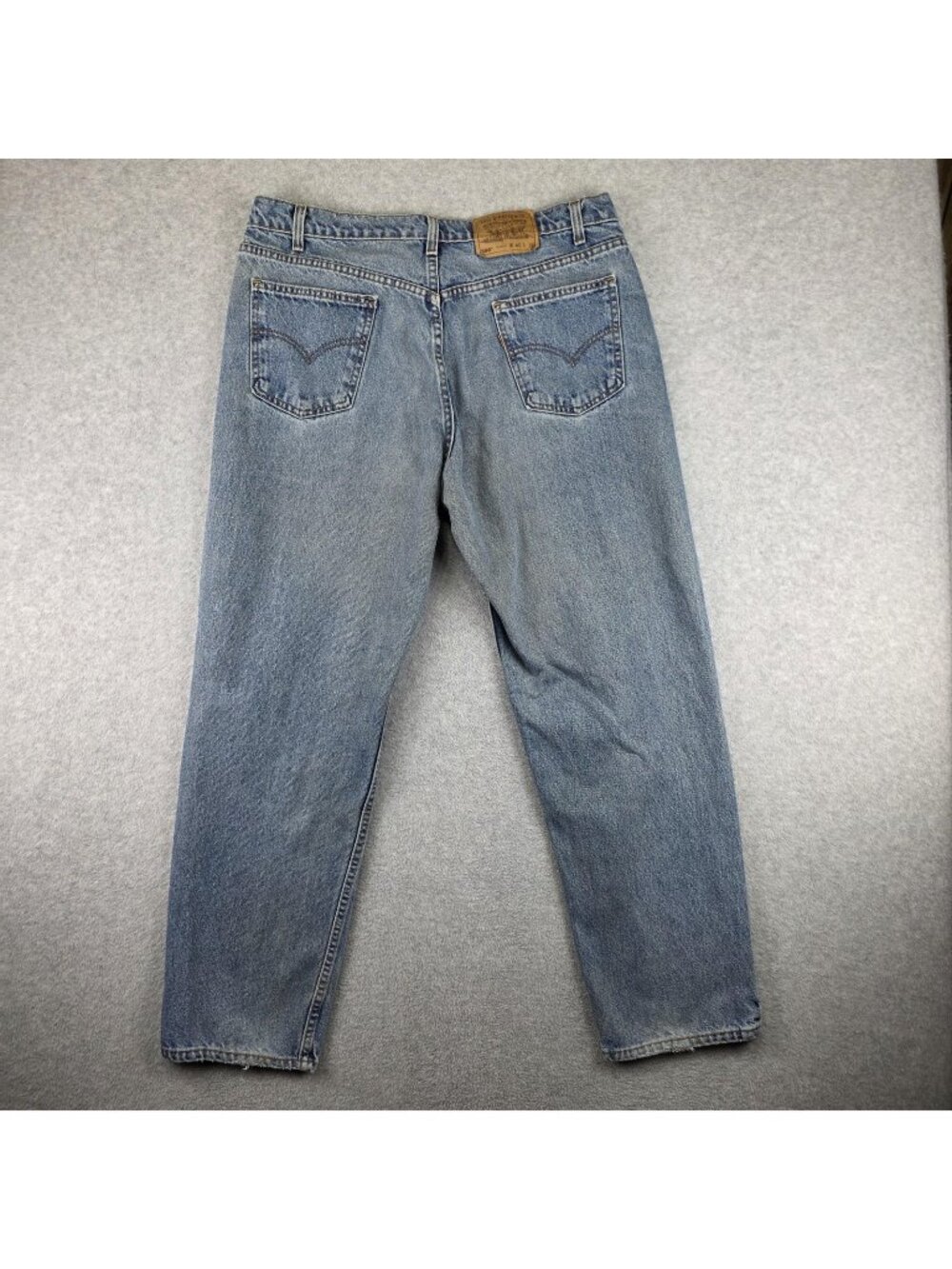 Vintage Levi's 550 Orange Tab Jeans Mens 40x32 USA 1997 Light Wash Relaxed Fit